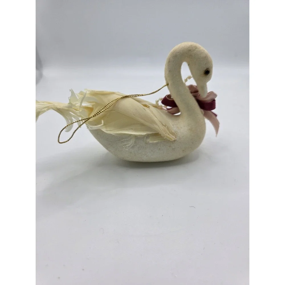 SWAN , White Feathers / Pink Flowers , 5